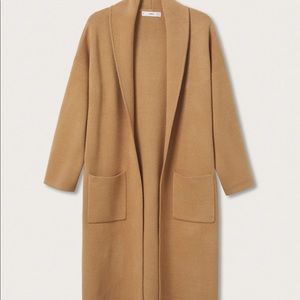 Camel oversized coat w/ pockets